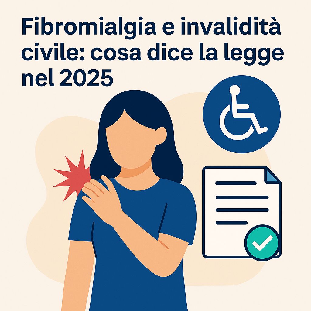 Donna con dolore alla spalla e simboli di disabilità e documentazione